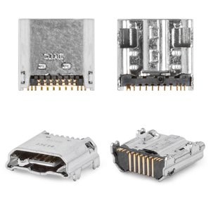 Конектор зарядки для Samsung P3200 Galaxy Tab3, P3210 Galaxy Tab 3, P5200 Galaxy Tab3, P5210 Galaxy Tab3, T210, T2100 Galaxy Tab 3, T2105 Galaxy Tab 3 Kids, T2110 Galaxy Tab 3, T230 Galaxy Tab 4 7.0, T231 Galaxy Tab 4 7.0 3G , T235 Galaxy Tab 4 7.0 LTE, 11 pin, micro USB тип B