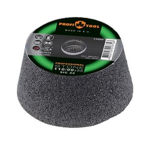 Круг зачистной конический PROFITOOL PROFESSIONAL 110 90х55хM14; SIC 60