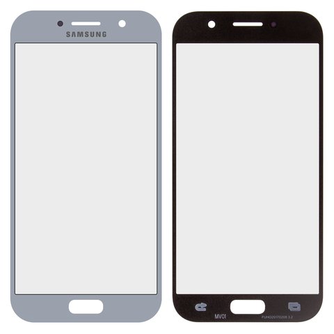 Стекло корпуса для Samsung A520F Galaxy A5 2017 , голубое, blue mist