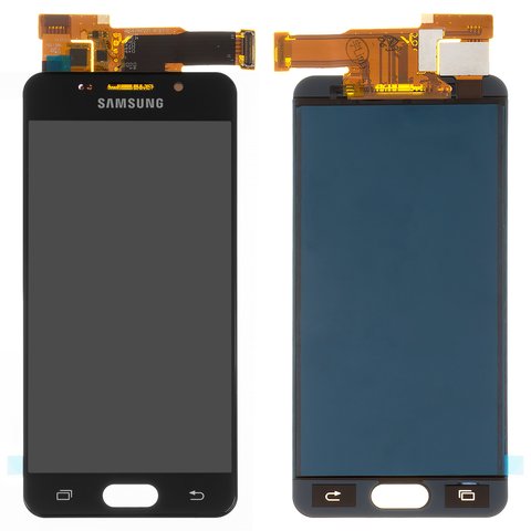 Дисплей для Samsung A310 Galaxy A3 2016 ; Samsung, чорний, без регулювання яскравості, без рамки, Сopy, TFT 