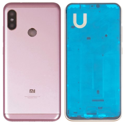 Корпус для Xiaomi Mi A2 Lite, Redmi 6 Pro, Original PRC , розовый, M1805D1SG