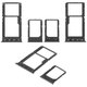 Держатель SIM-карты для Xiaomi Redmi 6, Redmi 6A, черный, комплект 2 шт., M1804C3DG, M1804C3DH, M1804C3DI, M1804C3CG, M1804C3CH, M1804C3CI