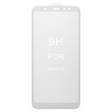 Захисне скло All Spares для Samsung A605 Dual Galaxy A6+ (2018), J810 Galaxy J8 (2018), 5D Full Glue, білий