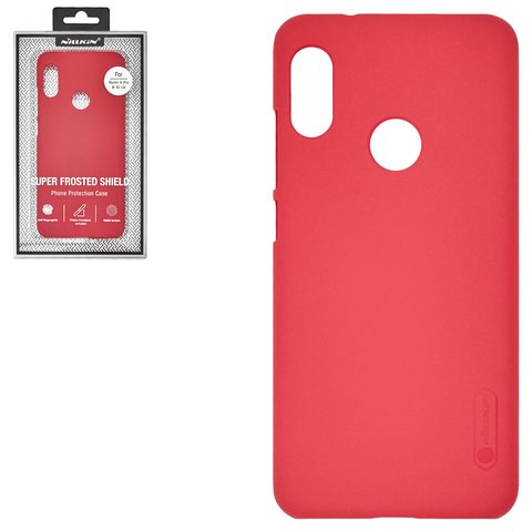 Чехол Nillkin Super Frosted Shield для Xiaomi Mi A2 Lite, Redmi 6 Pro, красный, с подставкой, матовый, пластик, M1805D1SG, #6902048161078