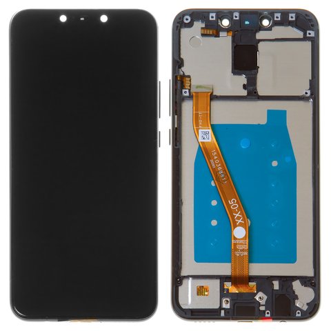 Дисплей для Huawei Mate 20 lite, чорний, з рамкою, Оригінал переклеєне скло , SNE LX1