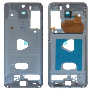 Средняя часть корпуса для Samsung G980 Galaxy S20, G981 Galaxy S20 5G, синяя, рамка крепления дисплея, cloud blue