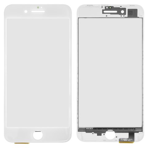 Сенсорний екран для iPhone 8 Plus, з рамкою, з ОСА плівкою, білий, Copy