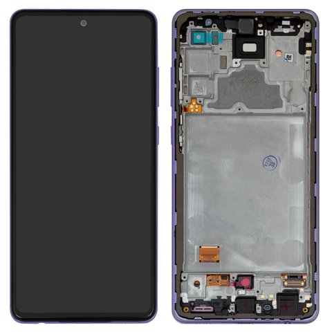 Дисплей для Samsung A725 Galaxy A72, A726 Galaxy A72 5G, фіолетовий, з рамкою, Original PRC , original glass