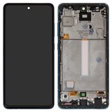 Дисплей для Samsung A525 Galaxy A52, A526 Galaxy A52 5G, синій, з рамкою, Original (PRC)
