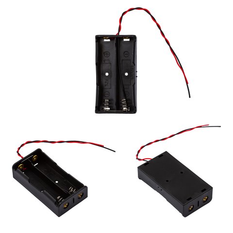 Тримач акумуляторів 18650, 1x2, паралельне з'єднання, з контактами, тип 3