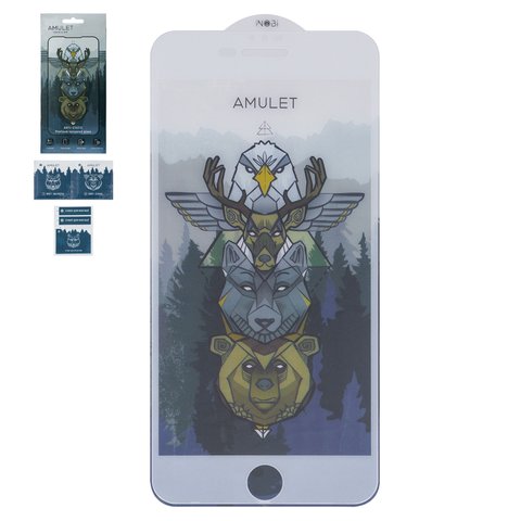 Защитное стекло iNobi Amulet для Apple iPhone 7 Plus, iPhone 8 Plus, Full Glue, Anti Static, белый, cлой клея нанесен по всей поверхности