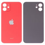 Задняя панель корпуса для iPhone 12, красная, не нужно снимать стекло камеры, Original (PRC), big hole