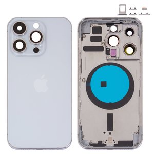 Корпус для iPhone 14 Pro, сріблястий, з тримачем SIM карти, з боковими кнопками, Original PRC , EU Version, silver