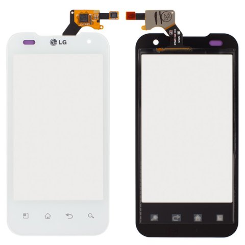 Touchscreen compatible with LG P990, white 