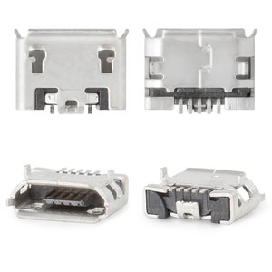 Charge Connector compatible with Fly IQ4410 Quad Phoenix, 5 pin, micro USB type B 