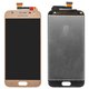 LCD compatible with Samsung J330 Galaxy J3 (2017), (golden, without frame, Original (PRC), original glass)