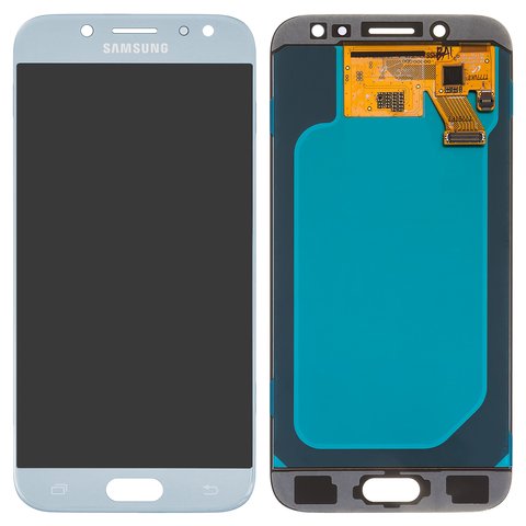 LCD compatible with Samsung J530 Galaxy J5 2017 , silver, blue, without frame, Original, service pack  #GH97 20738B