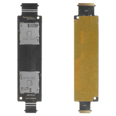 Коннектор SIM карты для Asus ZenFone 5 A500KL , на две SIM карты, со шлейфом