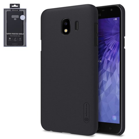 Case Nillkin Super Frosted Shield compatible with Samsung J400 Galaxy J4 2018 , black, with support, matt, plastic  #6902048159143