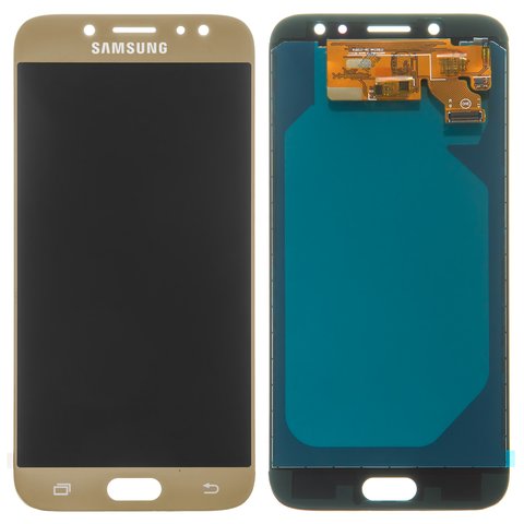 Pantalla LCD puede usarse con Samsung J730 Galaxy J7 2017 , dorado, con ajuste de brillo, Best copy, sin marco, Copy, TFT 