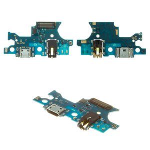 Flat Cable compatible with Samsung A750 Galaxy A7 2018 , headphone connector, charge connector, with microphone, High Copy, charging board 