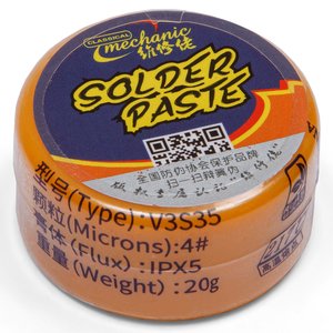 Pasta BGA Mechanic V3S35, sin plomo, 217 °C, 20 g