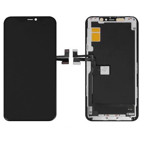 Pantalla LCD puede usarse con iPhone 11 Pro, negro, con marco, HC, OLED , GW OEM hard