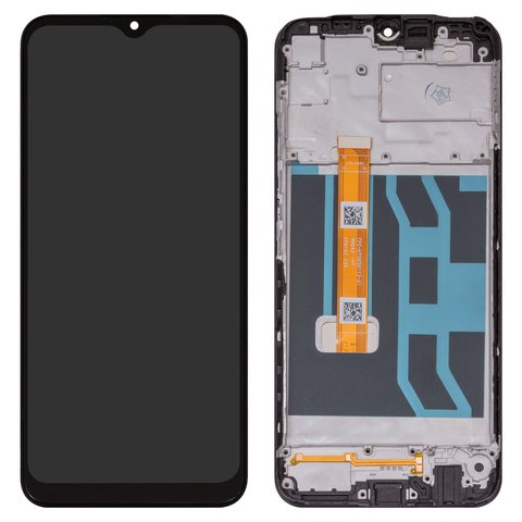 LCD compatible with Realme C25, C25s, black, with frame, High Copy, RMX3193, RMX3191, RMX3195, RMX3197, FPC HT065H113 A1 