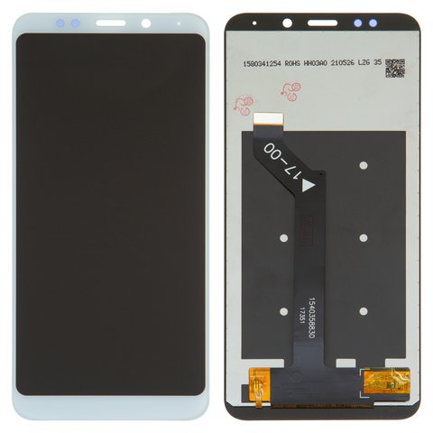 LCD compatible with Xiaomi Redmi 5 Plus, white, without frame, Copy, In Cell 