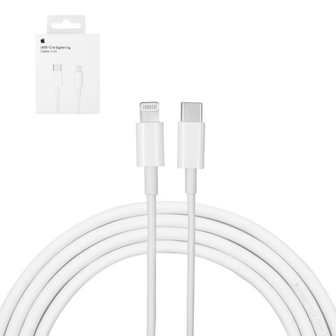 USB Cable, USB type C, Lightning, 100 cm, white, service pack box 