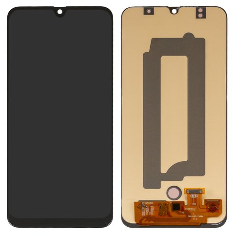 Pantalla LCD puede usarse con Samsung A305 Galaxy A30, A505 Galaxy A50, A507 Galaxy A50s, negro, sin marco, High Copy, original LCD size, OLED 