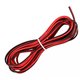 Wire In Silicone Insulation 2x26AWG, (0,16 мм², 1 m, red, black, UL3135)