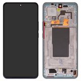 LCD compatible with Xiaomi 12T, 12T Pro, (dark blue, with frame, Original (PRC), 22081212UG, 22081212G, 22071212AG)