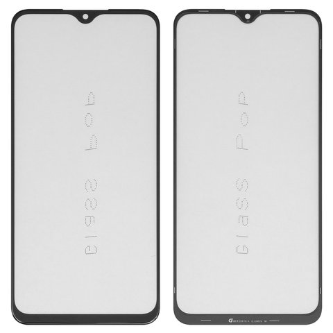 Housing Glass G+OCA PRO compatible with Xiaomi Poco M2, Redmi 9, with OCA film, black 