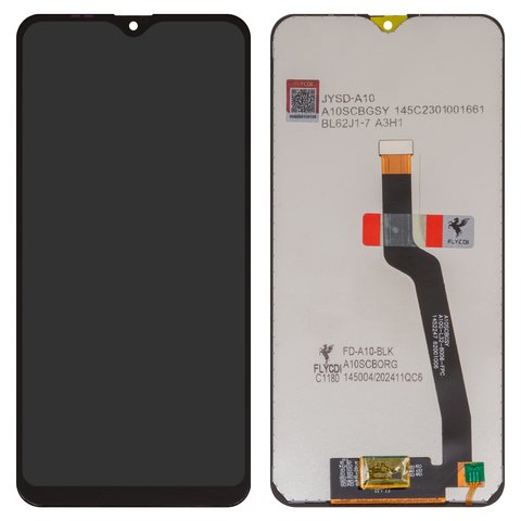 LCD FLYCDI compatible with Samsung A105 Galaxy A10, A105F DS Galaxy A10, M105 Galaxy M10, M105F DS Galaxy M10, black, without frame, A10G L32 8006 FPC 