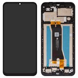 LCD compatible with ZTE Blade A35, Blade A55, (black, with frame, Original (PRC), JTD068037X0-FPCA_A, FPC-T67PTS13V3F, LM5C4180F0-B1)