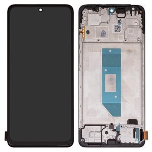 Pantalla LCD puede usarse con Xiaomi Redmi Note 14 4G, negro, con marco, Copy, TFT , 159.6mm, 24117RN76G, 24117RN76O, global version