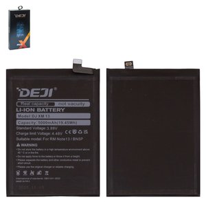 Battery Deji BN5P compatible with Xiaomi Redmi Note 13 4G, Redmi Note 13 5G, Li ion, 3.89 V, 5000 mAh 