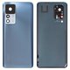 Housing Back Cover compatible with Xiaomi 12T, (dark blue, with camera lens, blue)