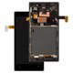 LCD compatible with Nokia 830 Lumia, (black, with frame)