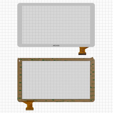 Touchscreen compatible with China Tablet PC 10,1"; Bravis NB105 3G; Assistant AP 115G Freedom; Jeka JK 103 3G, white, 255 mm, 50 pin, 146 mm, capacitive, 10,1"  #HXD 1027 JA DH1027A1 PG FPC105 FPC 237 V0