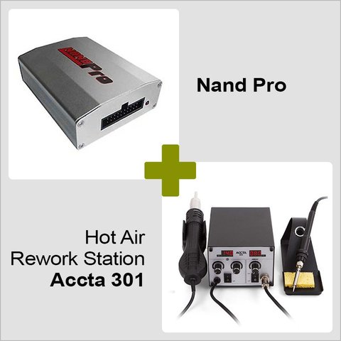 Nand Pro + Hot Air Rework Station Accta 301A 220 V 