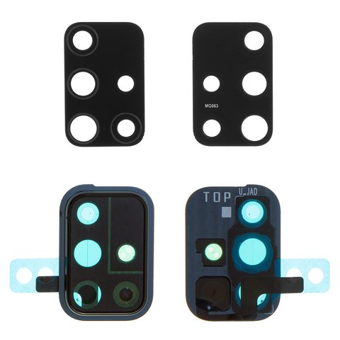 Camera Lens compatible with Samsung A715 Galaxy A71, black, with frames