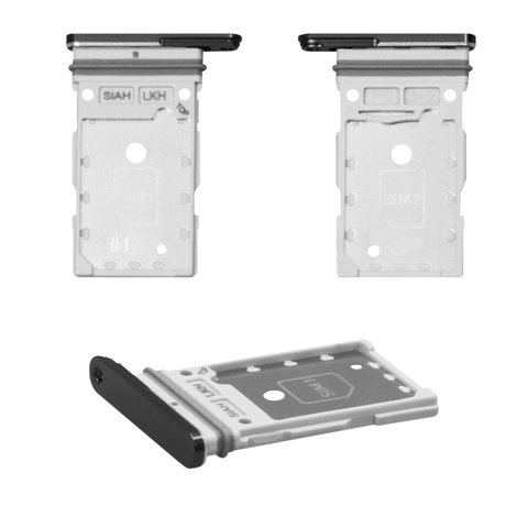 SIM Card Holder compatible with Samsung S911 Galaxy S23, S916 Galaxy S23 plus, S918 Galaxy S23 Ultra, black, phantom black 