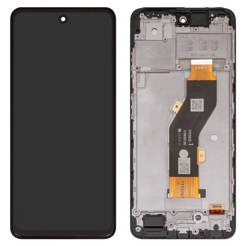 LCD compatible with Infinix Hot 40i X6528B , black, with frame, High Copy, FPC6615 1
