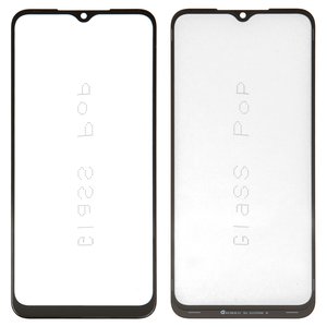 Housing Glass G+OCA PRO compatible with Tecno Spark 7 KF6n , Spark 7 Go KF6m , with OCA film, black 