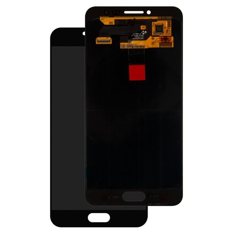 Pantalla LCD puede usarse con Samsung C5000 Galaxy C5, negro, sin marco, Original PRC , original glass