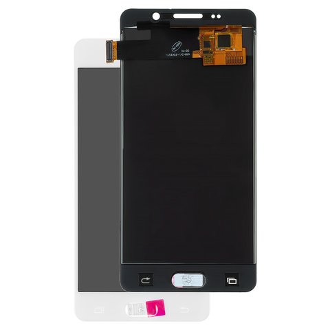 Pantalla LCD puede usarse con Samsung A510 Galaxy A5 2016 , blanco, con ajuste de brillo, con marco, Copy, TFT