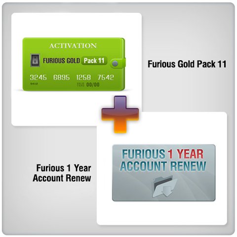 Renovación de acceso al servidor Furious Gold por 1 año  + Furious Gold Pack 11