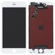 Pantalla LCD puede usarse con Apple iPhone 6 Plus, blanco, con marco, AAA, Tianma+